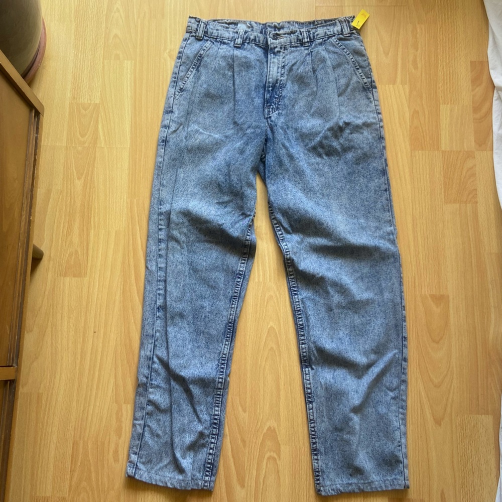 Vintage 1980s Reed & James acid wash Loafers high waisted jeans